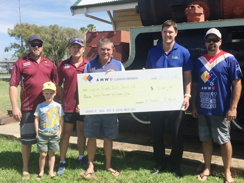 GENEROUS: Jerad and Laine Keim, Scott Allen, Rob Shanks, Michael Jones and Matt Pukk. GENEROUS: Jerad and Laine Keim, Scott Allen, Rob Shanks, Michael Jones and Matt Pukk.